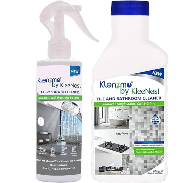 Klenzmo Tile & Bathroom Cleaner + Tap Cleaner Combo